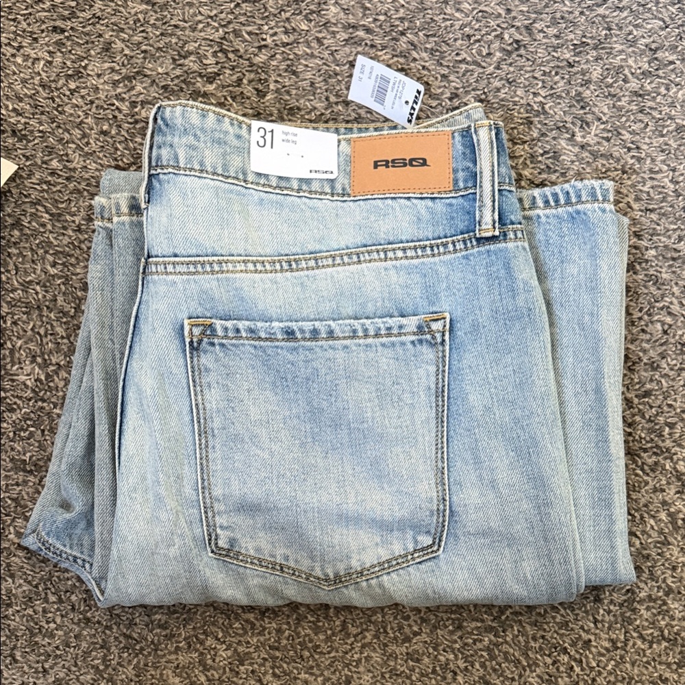 RSQ Women's Light Blue Wide Leg Jeans